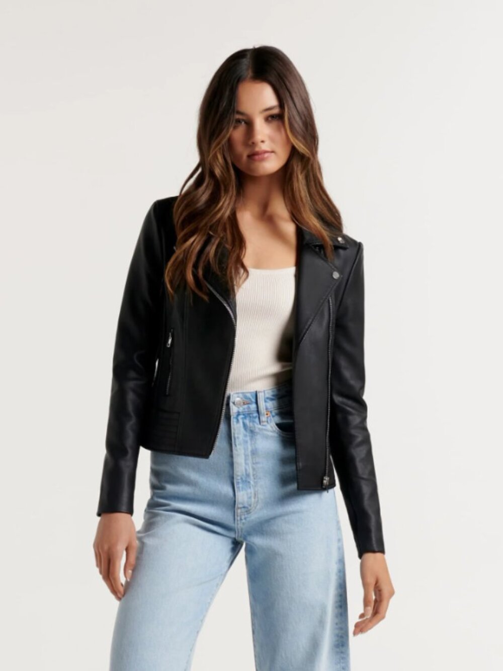 Ever New Skye PU Biker Leather Jacket - BRAND NEW